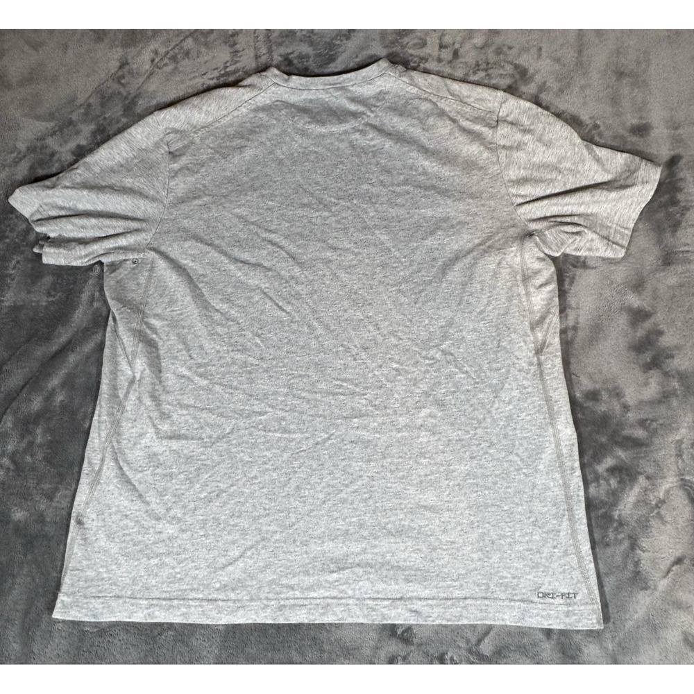 Nike Shirt Mens Large Gray Dri-FIT Lightweight Short Sleeve Training Tee - Picture 10 of 13